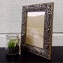 Moldura com Gravação de Folhas Ornamentais para Quadros e Fotos com Fundo MDF e Vidro - 3x1,5