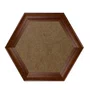 Moldura Côncava Envernizada Hexagonal para Quadros e Fotos com Fundo Mdf - 4,4x1,9