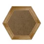 Moldura Côncava Envernizada Hexagonal para Quadros e Fotos com Fundo Mdf - 4,4x1,9