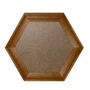 Moldura Côncava Envernizada Hexagonal para Quadros e Fotos com Fundo Mdf e Frente em PVC Antirreflexo - 4,4x1,9