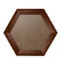 Moldura Côncava Envernizada Hexagonal para Quadros e Fotos com Fundo Mdf e Frente em PVC Antirreflexo - 4,4x1,9