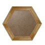 Moldura Côncava Envernizada Hexagonal para Quadros e Fotos com Fundo Mdf e Frente em PVC Antirreflexo - 4,4x1,9