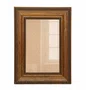 Moldura de Madeira Clássica com Detalhes Gravados para Quadros e Fotos com Fundo Mdf e Frente em PS Cristal Transparente - 3,2x1,5