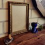 Moldura Dourada com Gravação para Quadros com Fundo MDF e PVC Antirreflexo - 4x2,5