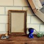 Moldura Dourada com Gravação para Quadros com Fundo MDF e PVC Antirreflexo - 4x2,5