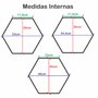 Moldura Dourada Hexagonal com Gravação para Quadros com Fundo em MDF e Vidro - 4x2,5