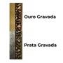 Moldura Efeito Escovado Fino e Gravação de Curvas Fluidas para Quadros e Fotos com Fundo Mdf - 7,1x2,8