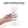 Moldura Efeito Escovado Fino e Gravação de Curvas Fluidas para Quadros e Fotos com Fundo Mdf e Frente em Acetato - 7,1x2,8