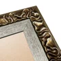Moldura Efeito Escovado Fino e Gravação de Curvas Fluidas para Quadros e Fotos com Fundo Mdf e Frente em PVC Antirreflexo - 7,1x2,8