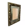 Moldura Efeito Escovado Fino e Gravação de Curvas Fluidas para Quadros e Fotos com Fundo Mdf e Frente em Vidro - 7,1x2,8