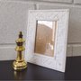 Moldura em Madeira Natural com Gravação para Quadros e Fotos com Fundo MDF e Vidro - 4,5x1,2