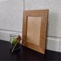 Moldura em Madeira Natural Gravada para Quadros e Fotos com Fundo MDF e PVC Antirreflexo - 3x1