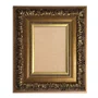 Moldura Estilo Renascentista com Perfil Interno Liso Chanfrado e Externo com Gravação Ornamental Efeito Metálico para Quadros e Fotos com Fundo Mdf - 9,2x2,7