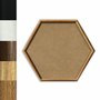 Moldura Hexagonal Abaulada Lisa Revestida para Quadros com Fundo Mdf - 2x3