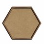Moldura Hexagonal Abaulada Lisa Revestida para Quadros com Fundo Mdf - 2x3