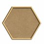 Moldura Hexagonal Abaulada Lisa Revestida para Quadros com Fundo Mdf - 2x3