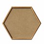 Moldura Hexagonal Abaulada Lisa Revestida para Quadros com Fundo Mdf - 2x3