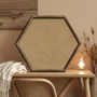 Moldura Hexagonal Abaulada Lisa Revestida para Quadros com Fundo Mdf - 2x3