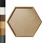 Moldura Hexagonal Abaulada Lisa Revestida para Quadros com Fundo MDF E Frente Em PVC Antirreflexo - 2x3