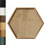 Moldura Hexagonal Abaulada Lisa Revestida para Quadros com Fundo MDF E Frente Em Vidro - 2x3