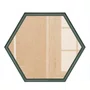 Moldura Hexagonal Abaulada Lisa Revestida para Quadros com Fundo MDF E Frente Em Vidro - 2x3