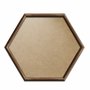 Moldura Hexagonal Abaulada Lisa Revestida para Quadros com Fundo MDF E Frente Em PVC Antirreflexo - 2x3