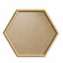 Moldura Hexagonal Abaulada Lisa Revestida para Quadros com Fundo MDF E Frente Em PVC Antirreflexo - 2x3