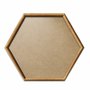 Moldura Hexagonal Abaulada Lisa Revestida para Quadros com Fundo MDF E Frente Em PVC Antirreflexo - 2x3