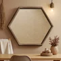 Moldura Hexagonal Abaulada Lisa Revestida para Quadros com Fundo MDF E Frente Em PVC Antirreflexo - 2x3