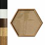 Moldura Hexagonal Abaulada Lisa Revestida para Quadros com Fundo MDF E Frente Em Vidro - 2x3
