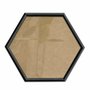 Moldura Hexagonal Abaulada Lisa Revestida para Quadros com Fundo MDF E Frente Em Vidro - 2x3