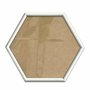 Moldura Hexagonal Abaulada Lisa Revestida para Quadros com Fundo MDF E Frente Em Vidro - 2x3