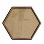 Moldura Hexagonal Abaulada Lisa Revestida para Quadros com Fundo MDF E Frente Em Vidro - 2x3