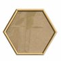 Moldura Hexagonal Abaulada Lisa Revestida para Quadros com Fundo MDF E Frente Em Vidro - 2x3