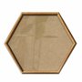 Moldura Hexagonal Abaulada Lisa Revestida para Quadros com Fundo MDF E Frente Em Vidro - 2x3