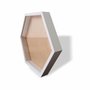 Moldura Hexagonal Caixa Alta com Vidro para Quadros Quilling e Scrapbook - 1,5x4,5
