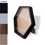 Moldura Hexagonal Caixa Alta com Vidro para Quadros Quilling e Scrapbook Mais Fundo em Mdf com Suporte - 1,5x4,5