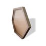 Moldura Hexagonal Caixa Alta com Vidro para Quadros Quilling e Scrapbook - Revestida - 1,5x3