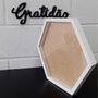 Moldura Hexagonal Caixa Alta com Vidro para Quadros Quilling e Scrapbook - Revestida - 1,5x3