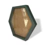 Moldura Hexagonal Caixa Alta com Vidro para Quadros Quilling e Scrapbook - Revestida - 1,5x3