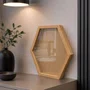 Moldura Hexagonal Caixa Alta com Vidro para Quadros Quilling e Scrapbook - Revestida - 1,5x3