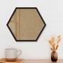 Moldura Hexagonal Caixinha para Quadros com Fundo MDF e Vidro - 1,5x3