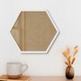 Moldura Hexagonal Caixinha para Quadros com Fundo MDF e Vidro - 1,5x3