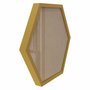 Moldura Hexagonal Caixinha para Quadros com Fundo MDF e Vidro - 1,5x3