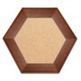 Moldura Hexagonal Chanfrada com Acabamento Côncavo Estilo Madeira Rústica Com Fundo MDF - 5x2,1