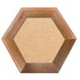 Moldura Hexagonal Chanfrada com Acabamento Côncavo Estilo Madeira Rústica Com Fundo MDF - 5x2,1