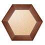 Moldura Hexagonal Chanfrada com Acabamento Côncavo Estilo Madeira Rústica Com Fundo MDF E Frente Em PVC Antirreflexo - 5x2,1