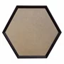 Moldura Hexagonal Chanfrada Inclinada para Quadros com Fundo MDF e PVC Antirreflexo - 1,5x2