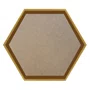 Moldura Hexagonal Chanfrada Inclinada para Quadros com Fundo MDF e PVC Antirreflexo - 1,5x2