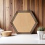Moldura Hexagonal Com Gravação De Folhagens Com Fundo MDF - 4,5x2